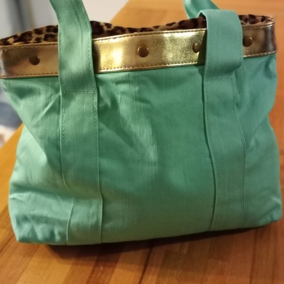 Betsy Johnson mint green and gold New tote - Picture 3 of 7